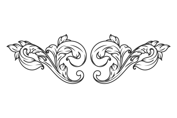 Baroque Decorative Element for Crafters and Designers