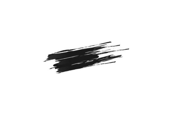 Black Watercolor Brush Splash Decorative Graphics