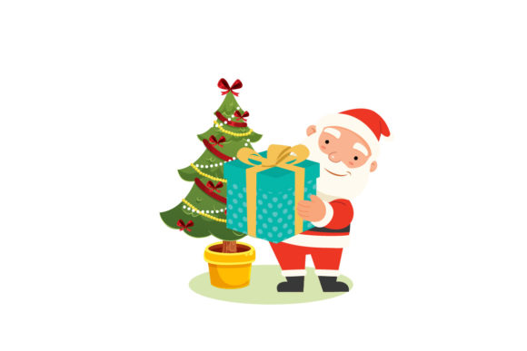 Christmas Tree Decorative Illustration Graphics for Local Business Branding
