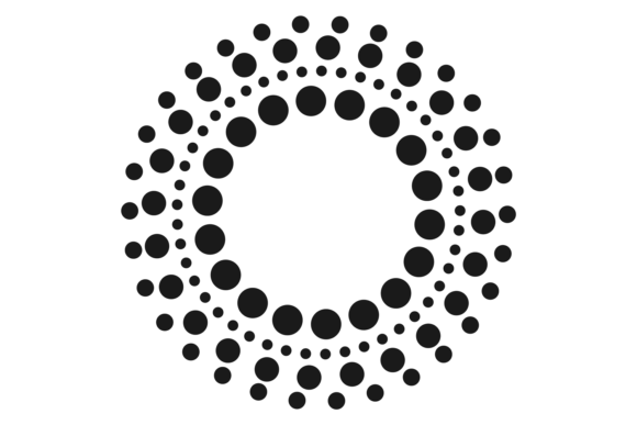 Decorative Black Dot Logo Template for Modern Graphics