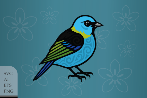 Decorative Green Headed Tanager Graphics