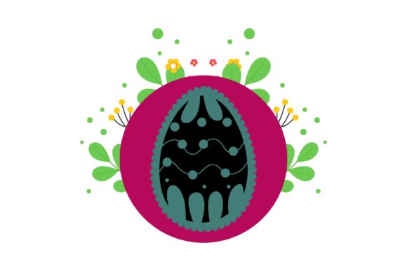 Easter Egg Shape Decorative Style Graphics