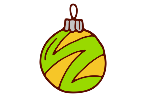 Green Decorative Ball Graphics for Seasonal Branding