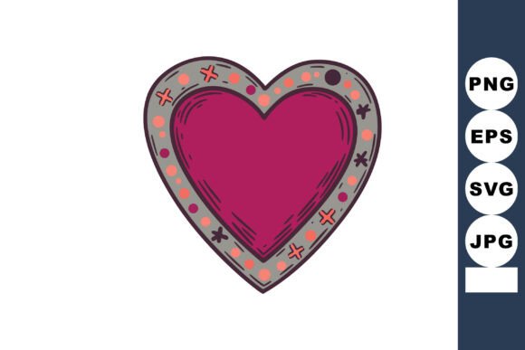 Heart Shape with Decorative Border Graphics
