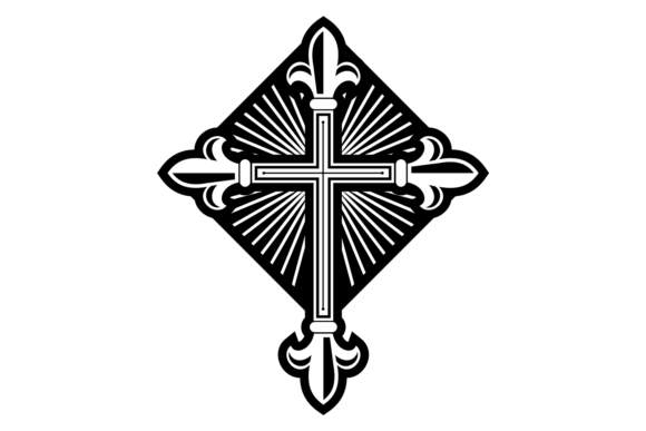 Holy Cross Black Icon: A Graphic Asset for Modern Content