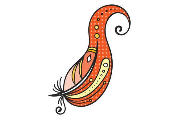 Indian Colorful Feather Graphic for Digital Sellers