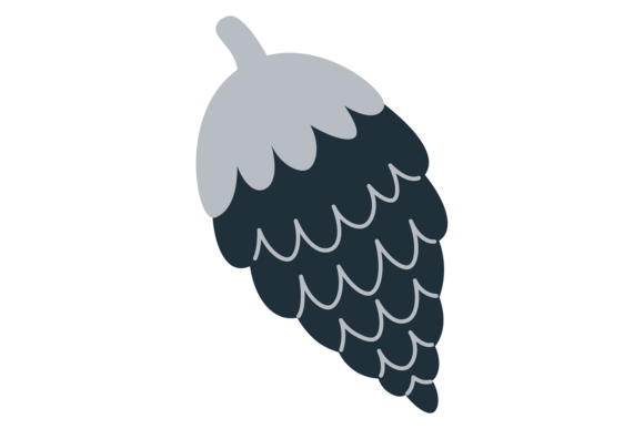 Pine Cone Drawing Graphics for Winter Decor