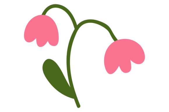 Pink Flower Graphic for Spring Design