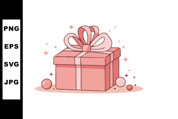 Pink Gift Box Graphics for Branding and Marketing