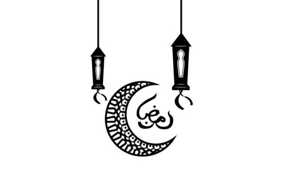 Ramadan Kareem Decorative Moon Graphics