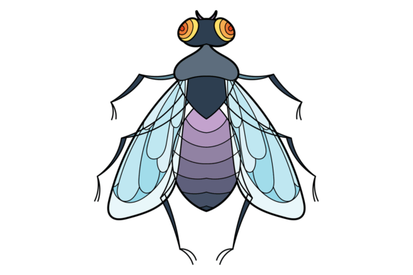 Stylized Fly Graphic for Modern Editorial Design