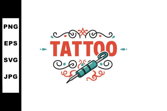 Tattoo Machine Graphics for Bold Editorial Design