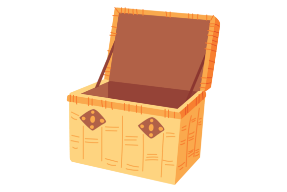 Wicker Box Color Icon for Branding and Design